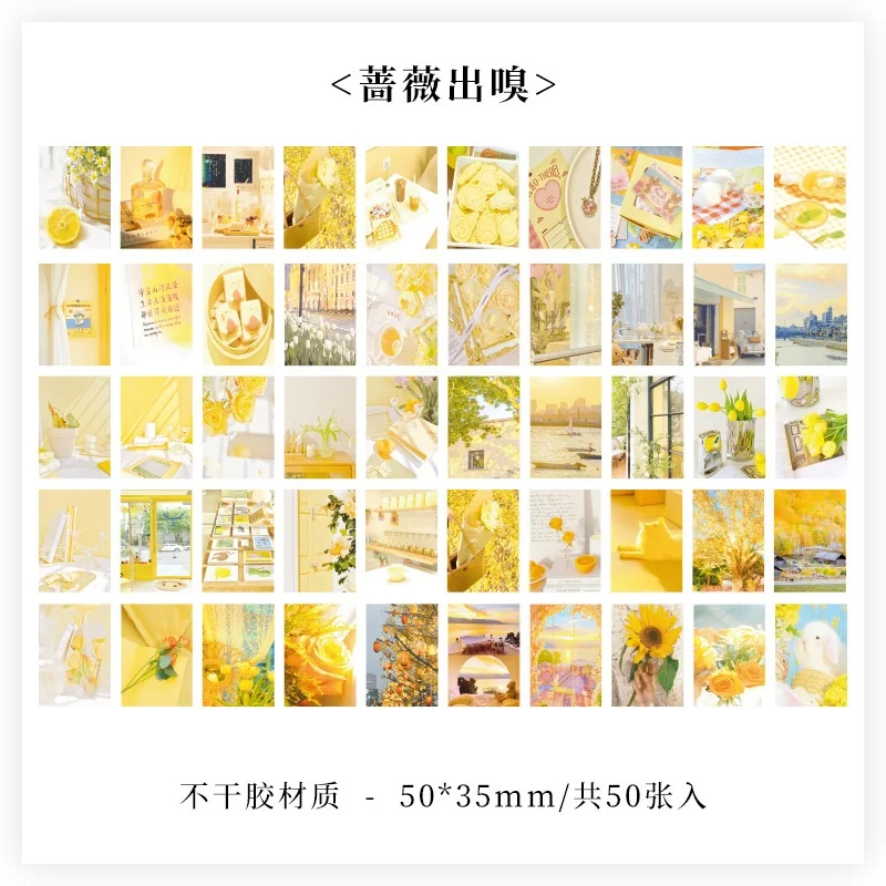 50 stuks prachtige landschappen mini-stickerboeken cadeauzegels stickers handboeken decoratieve materialen telefoonhoesjes decoratie