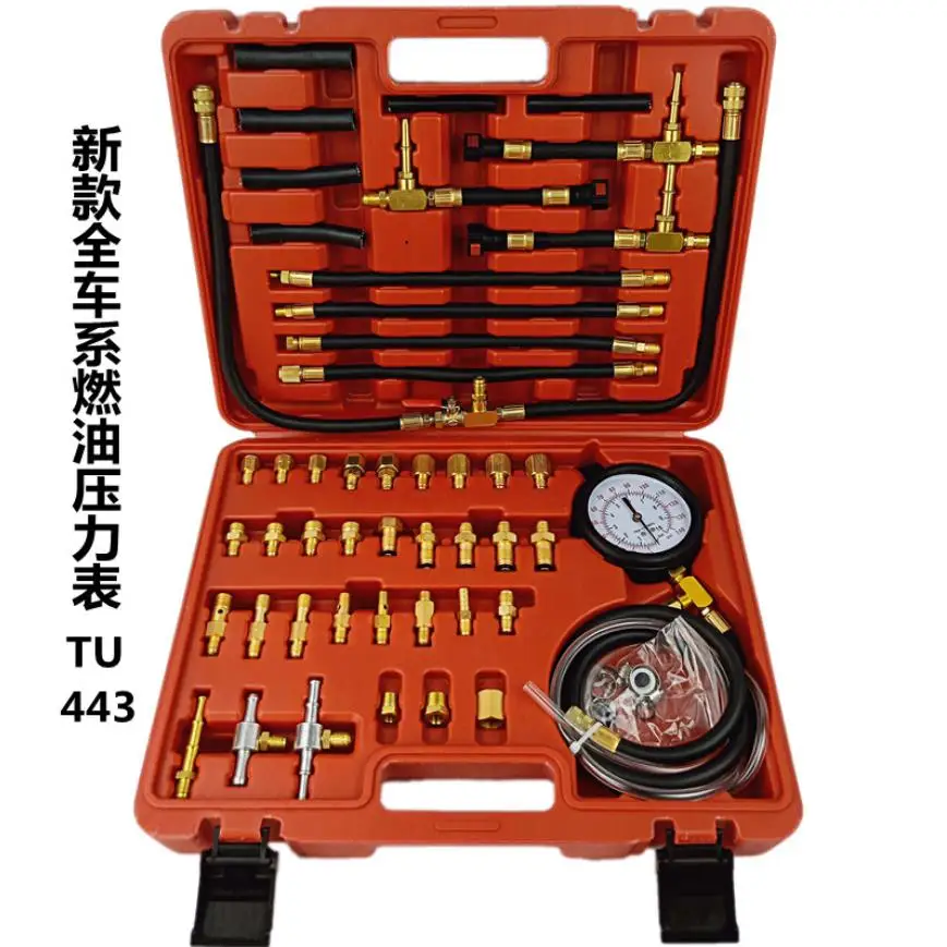 

Professional Vehicle Fuel Injection Pressure Gauge Meter Manometer Engine Oil Pressure Tester Gauge Diagnostic Test Kit