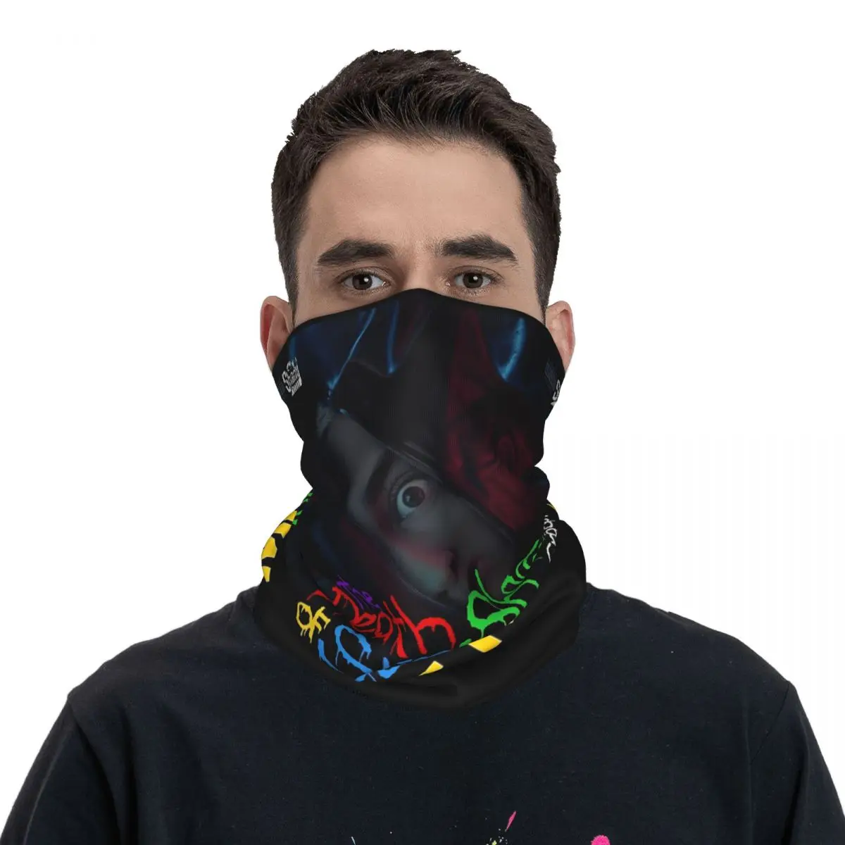 Balaclava esporte ao ar livre para bicicleta, Eminem Tobey, a morte do Slim Shady Tee, máscara comemorativa de bicicleta, máscaras faciais macias, lenços solares divertidos