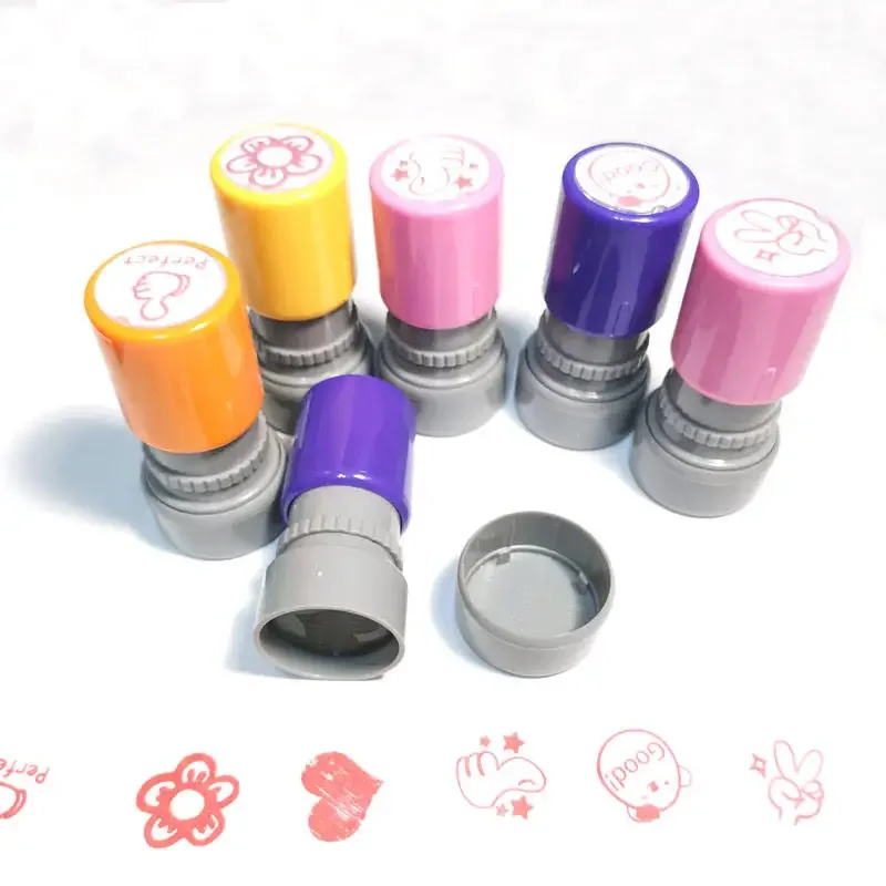 hot selling Stationery Office Stamper Custom OEM logo Stamp Round Self Inking Stamp rubber