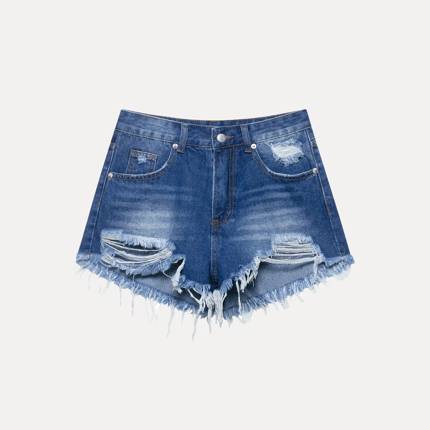

High Waist Denim orts Women's Faion Summer 2025 Casual Zipper Wide Leg Pants Arc ort Pants Ele Aosphere