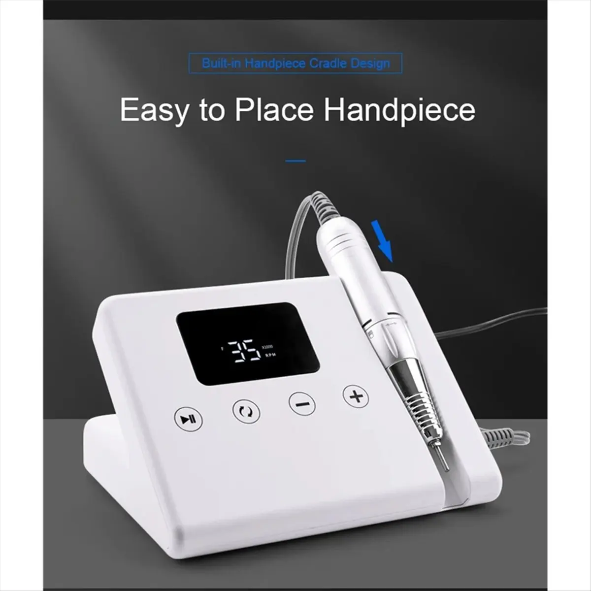 DT77 Special Telephone Shape Design High Power Nail Drill Machine with Touch Button for Desktop Easy Use EU Plug