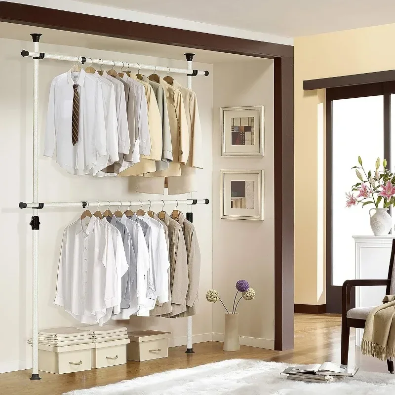 

PRINCE HANGER Rack Heavy Duty One Touch System Load Clothing Racks for Hanging Clothes Metal Closet Garment Closet system