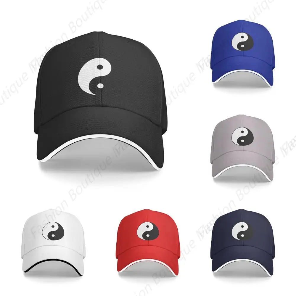 

High Quality Tai Chi Yin Yang Hat Printing Sandwich Cap Peaked Caps Fashionable Adjustable Men Women Outdoor Sport Sun Visor