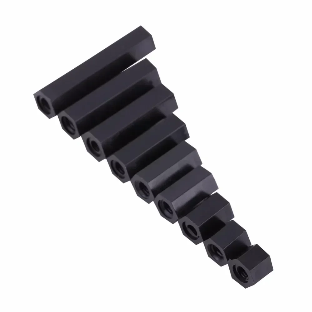 50Pcs M3 M4  Female Hex Threaded Spacer Standoff PA66 Hexagonal Nylon Standoff for Circuit Boards L= 60-100mm 70mm 80mm