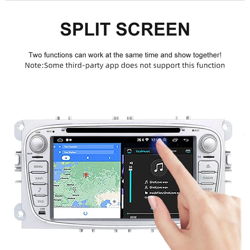 Radio con Gps para coche, reproductor Multimedia con Android, 7 pulgadas, estéreo, Universal, Dvd, Cd, para FORD FOCUS (2007-2011), Adroid