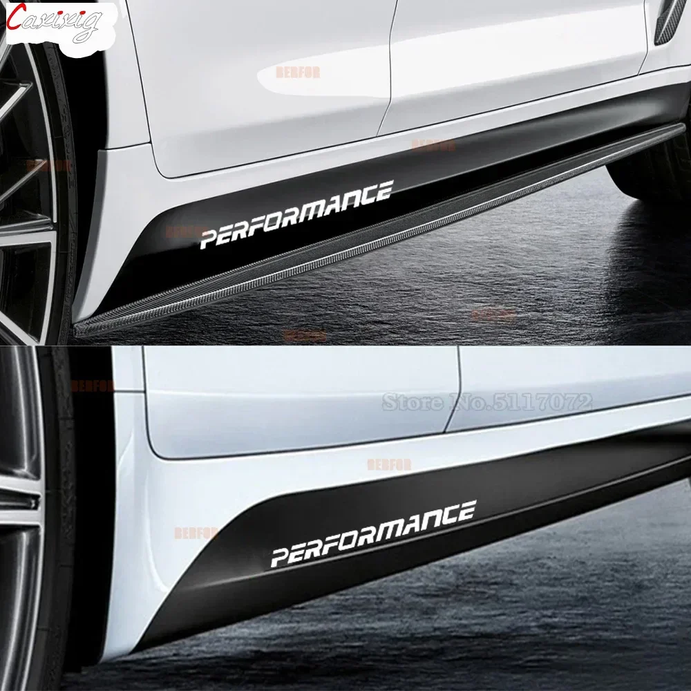 M Performance Door Side Skirt Hood Sticker Decal For BMW Series 1 F30 E90 G20 E60 F11 E46 X1 F31 F10 X3 F25 X5 F15 F48 X6 E71