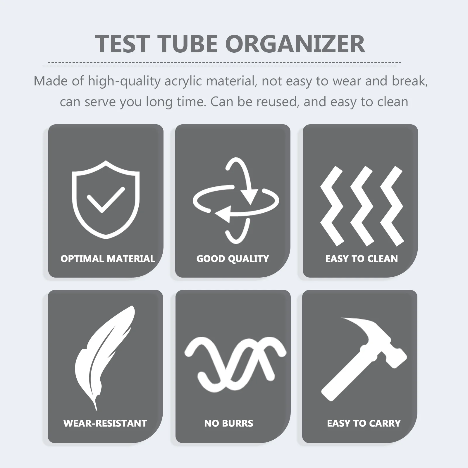 -hole Test Tube Rack Plastic Stand Experiment Laboratory Shelf Pipe Container Acrylic 2-layer Centrifuge Holder Experiment