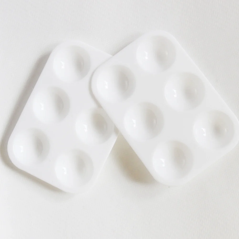 

20Pcs Plastic Painting Palettes Portable Small Lightweight Drawing Palettes for Artists Students DIY Painting Craft