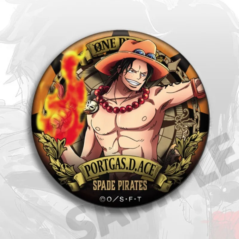Anime giapponesi One Piece Rufy Ace Distintivo pettorale con fantasia di bel cartone animatoPipferiche anime Piccolo regalo