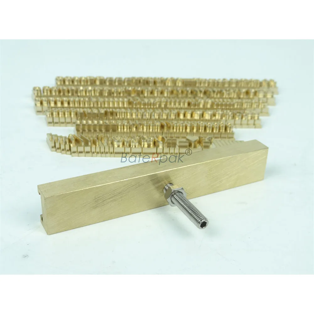 BateRpak Italic Leathercraft Embossing T type Stamping Brass Letters,184pcs/set Number/Alphabet,based on \