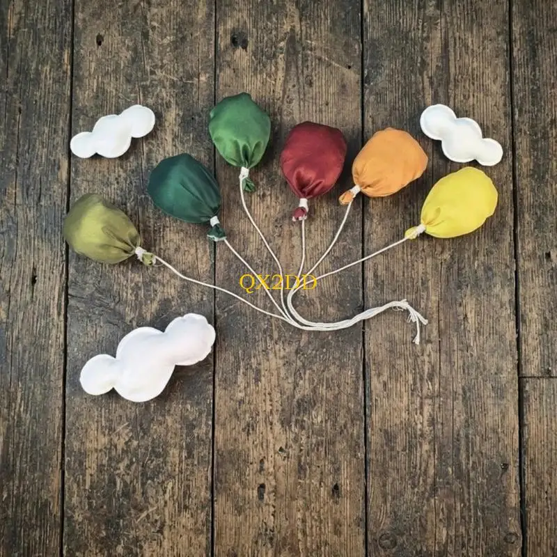QX2D Newborn Photo Accessories Balloon Cloud Props Decorative for Infant Photography
