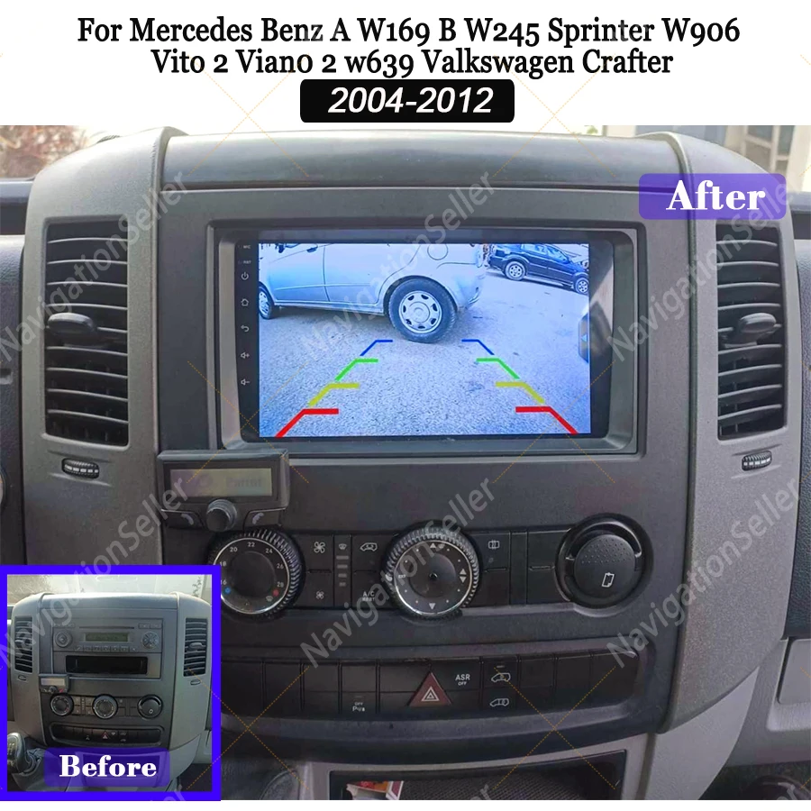 

For Mercedes-Benz Sprinter For Volkswagen Crafter 2006 -2014 2015 2016 Android 15 Car Radio Stereo Multimedia Player Navigation