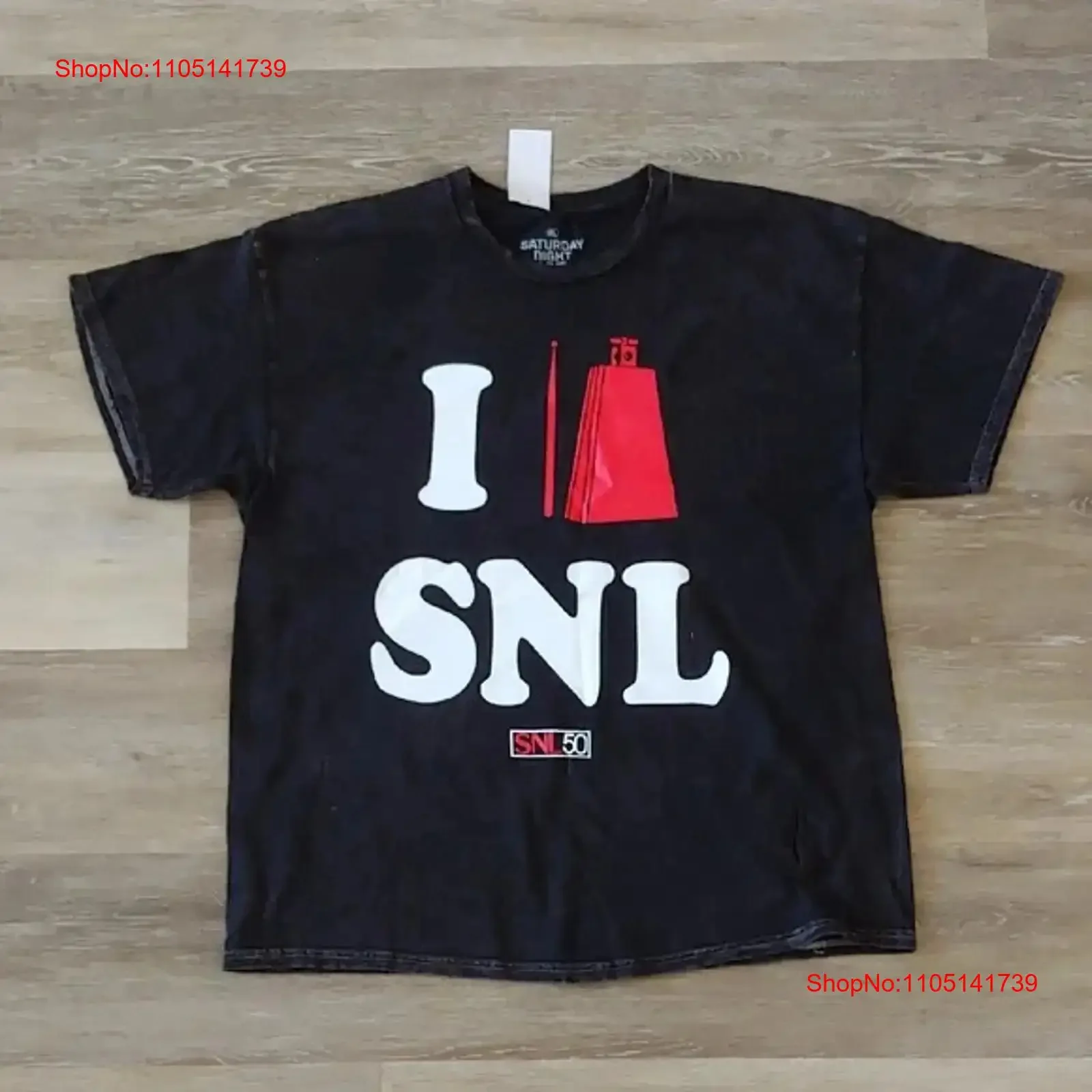 

NWT Saturday Night Live Men's T Shirt Black Size XL vintage Washed fashion Slightly Stylish designer clothes Versatile homme