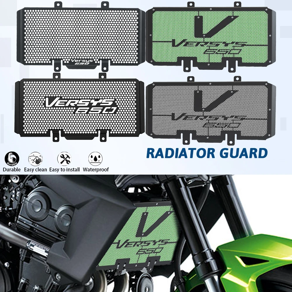 Motorcycle Radiator Grille Guard Cover For Kawasaki Versys 650 2010-2014 2013 2012 2011 Radiator Guard Accessories Versys650