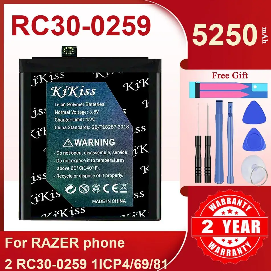 Li-ion Polymer Mobile Phone Battery RC30-0259 For RAZER phone 2 RC30-0259 1ICP4/69/81