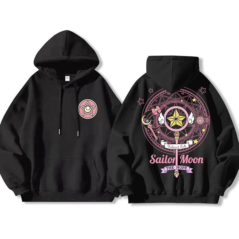 Autumn and Winter Sailor Moon Cartoon Anime periphery Men\'s and women\'s hoodies Fashion niche Couple\'s clothing hoodie