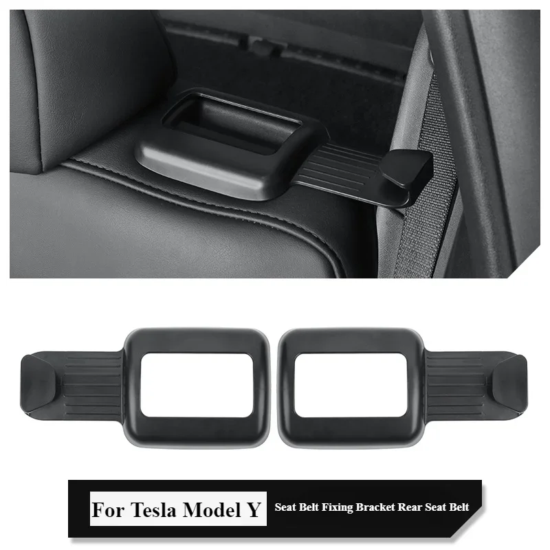 For Tesla Model Y 2022-2023 Seat Belt Fixing Bracket Hook Car Rear Trunk Hook Holder Stowing Tidying Modely Interior Accessories