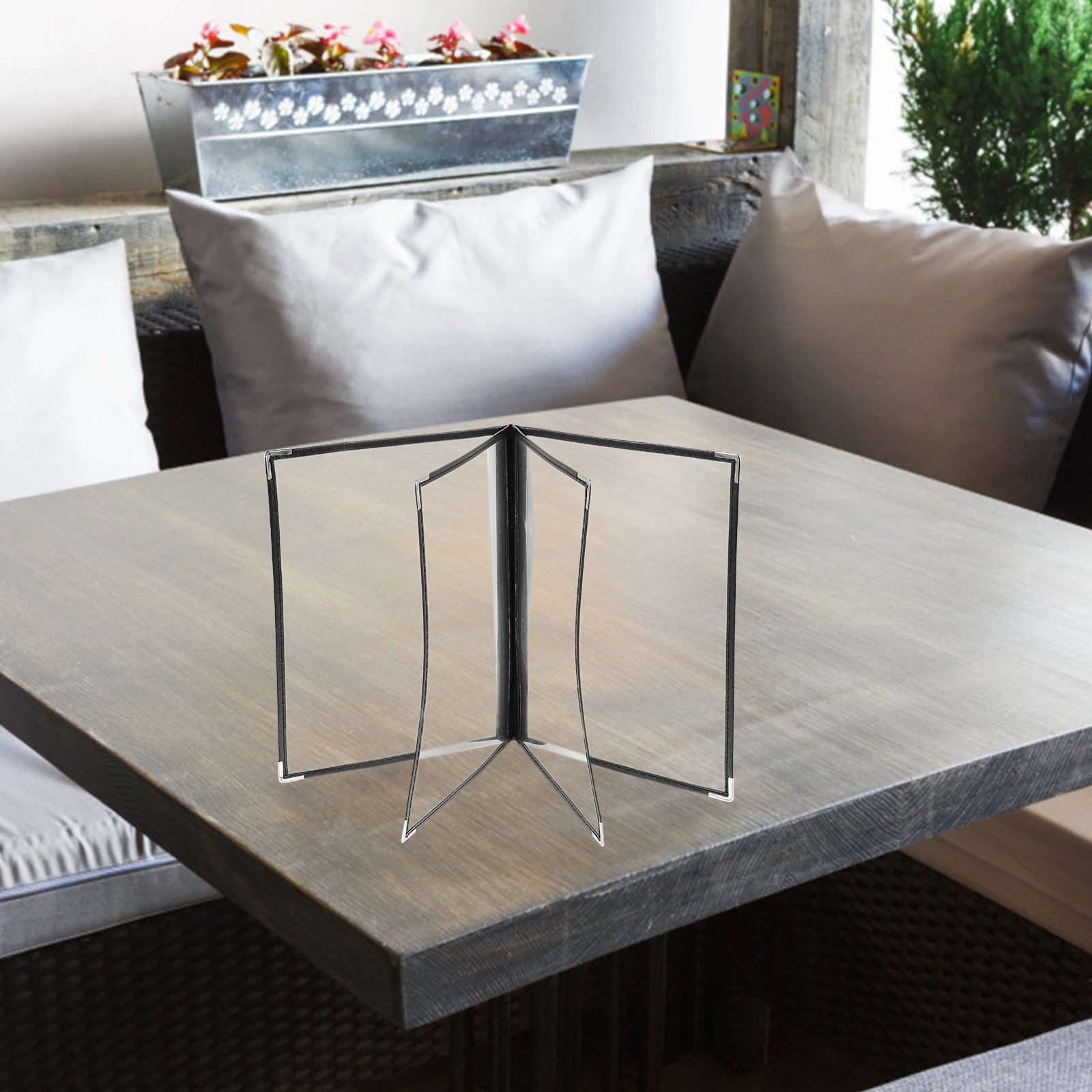 

2pcs Covers Restaurant Menu Holders PVC Menu Book Folder Cover Recipe Folder Protector Rounded Corners for Cafe Bar