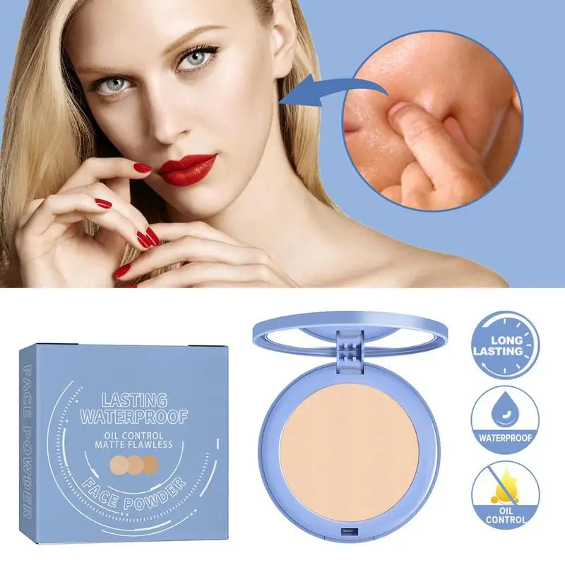 Face Setting Pressed Powder Oil Control Invisible Pores Waterproof Matte Long Lasting Natural Setting Powder Korean Dupes
