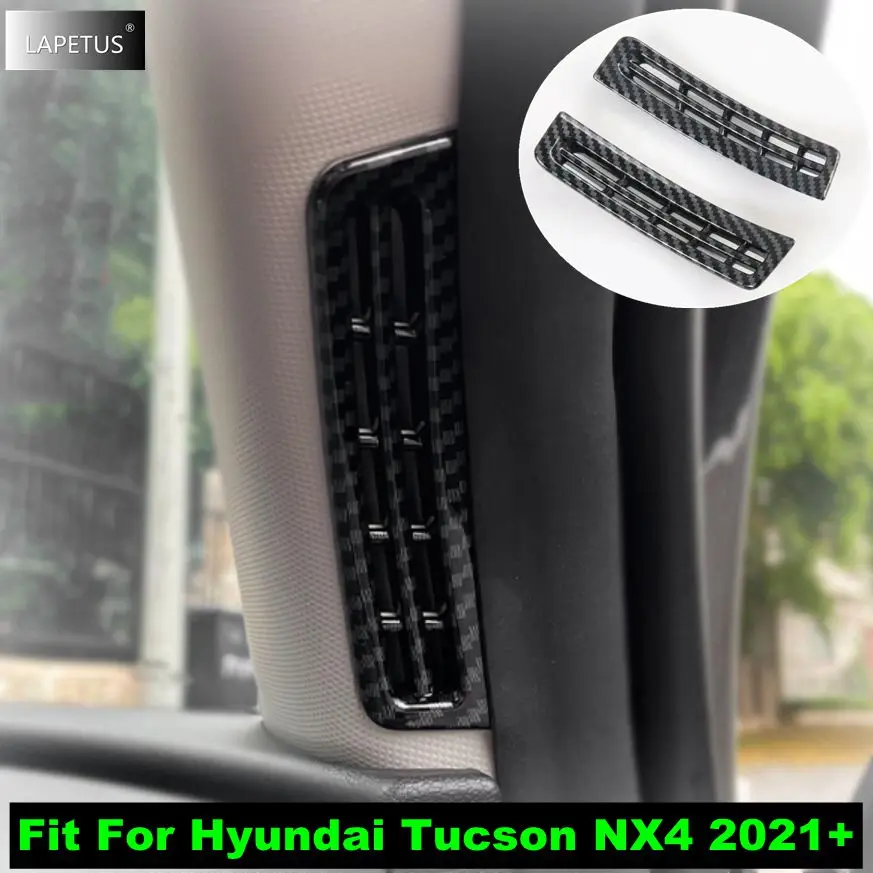 

Car Pillar A Air AC Conditioning Outlet Vent Cover Trim ABS Carbon Fiber Accessories Interior For Hyundai Tucson NX4 2021 - 2023