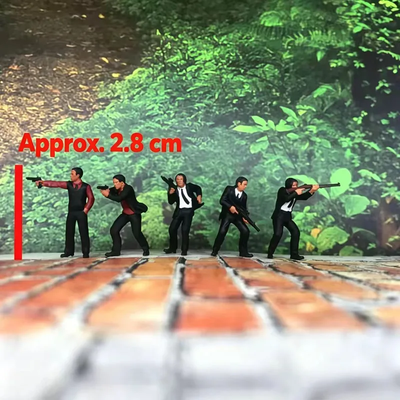 New Product 1/64 Bandit Suit Thug Miniature Soldier Model DIY Handmade Painted Scene Matching Ornaments Toys Gifts Collectibles