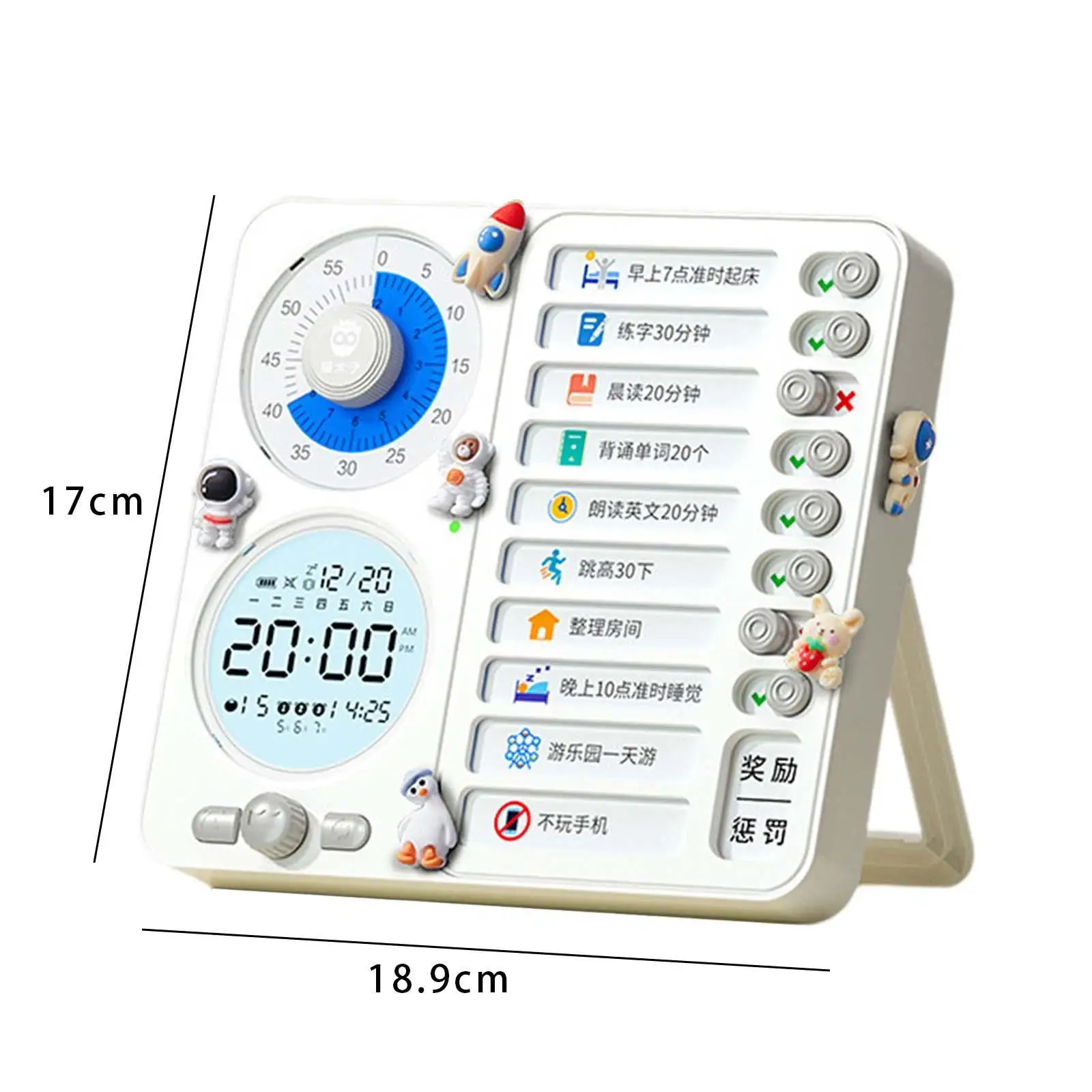 Visual Timer Oplaadbare Time Management Checklist Board Voor Office Notities