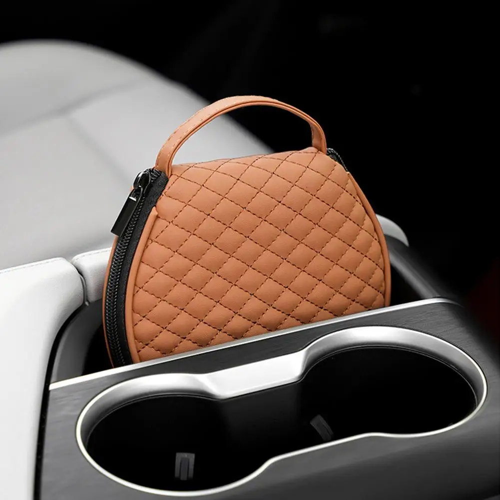Portable 20Capacity CD/DVD Bag PU leather Carrying Storage Bag for CD Disc Dustproof Protective Storage for Car Home Office
