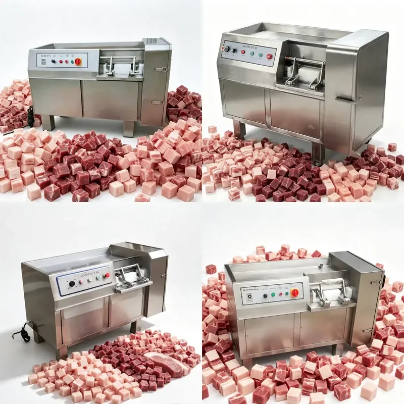 Automatic Meat Cutter for Lamb Goat Frozen Meat Dicer Machine