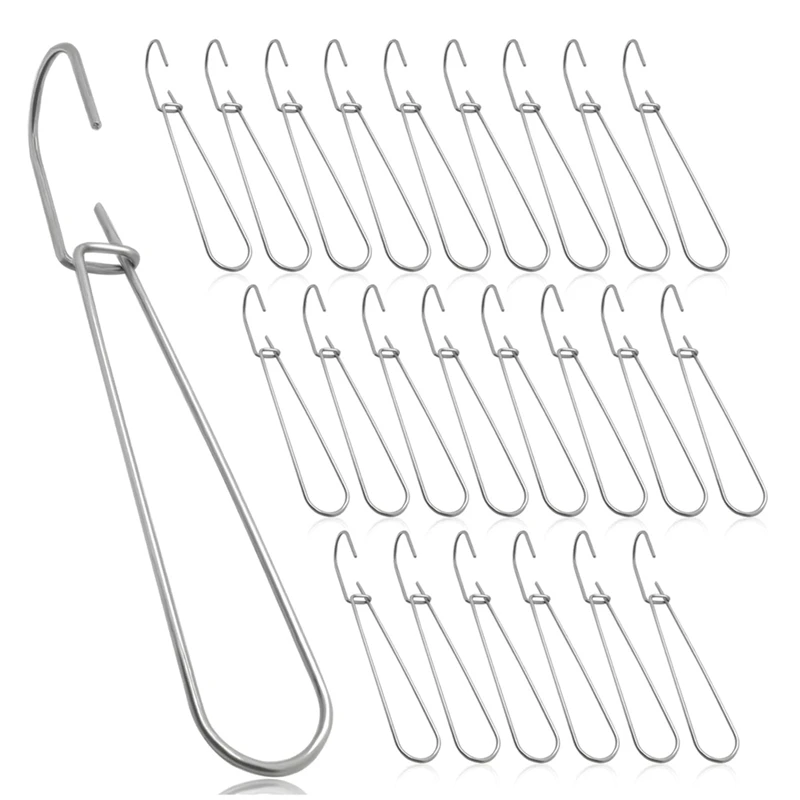 Costura padrão metal ganchos, fazendo pendurado cabide, prata durável, 7.3 ", 24 pcs