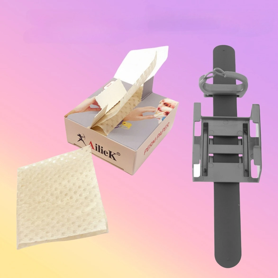 Adjustable Wristband 400pc Style Perm Paper Box for Salon Hair Perming Paper Curler Hairdressing Tools Kit Auxiliary HairStylist