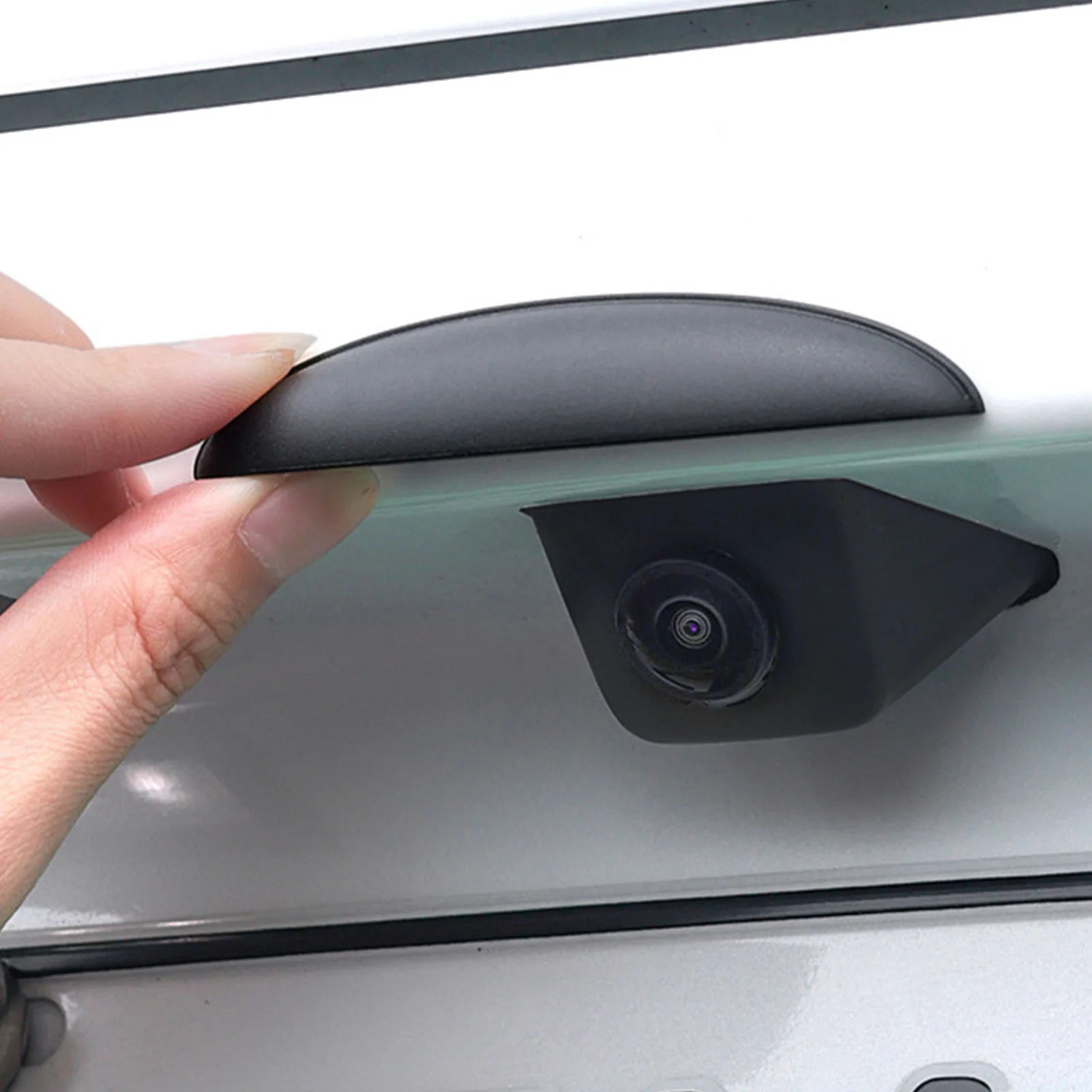 Rear Backup Camera Rain Cover for Cars Waterproof Resist Rainwater Clear Images Non-Destructive Installation Grooves Design At