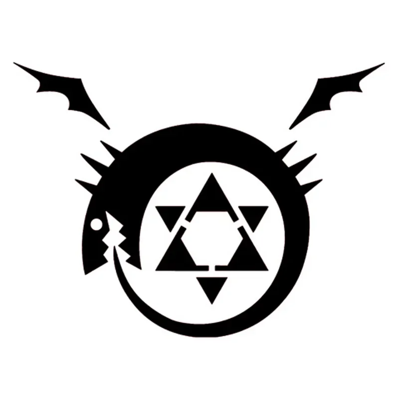 New Design Full Metal Alchemist Dwarf Animation Personality Creative Scratch Decal Decorative Vinyl Car Decal, 14cm
