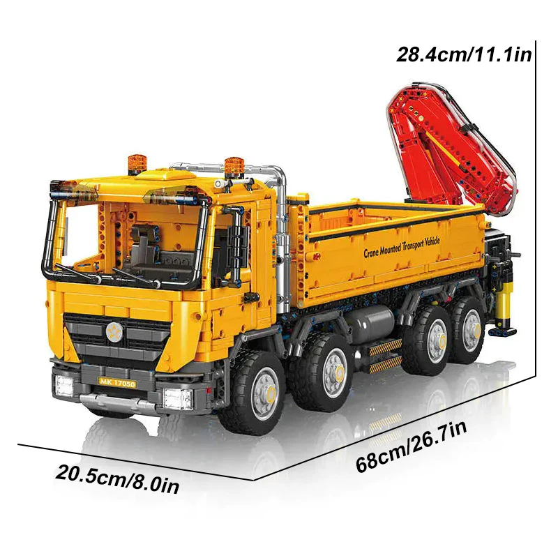 Schimmel Koning 17050 Moc Technische Actros Zelfladende Kraan Model Bouwsteen Bakstenen Puzzel Montage Speelgoed Kerstcadeau Voor Kinderen