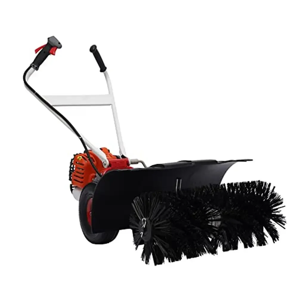 Gas Power Brush Sweeper 52cc 2 Stroke 2.5HP Walk-Behind Powered Sweeping Boom Artificial Grass Snow Vacuum Turf Push Handheld