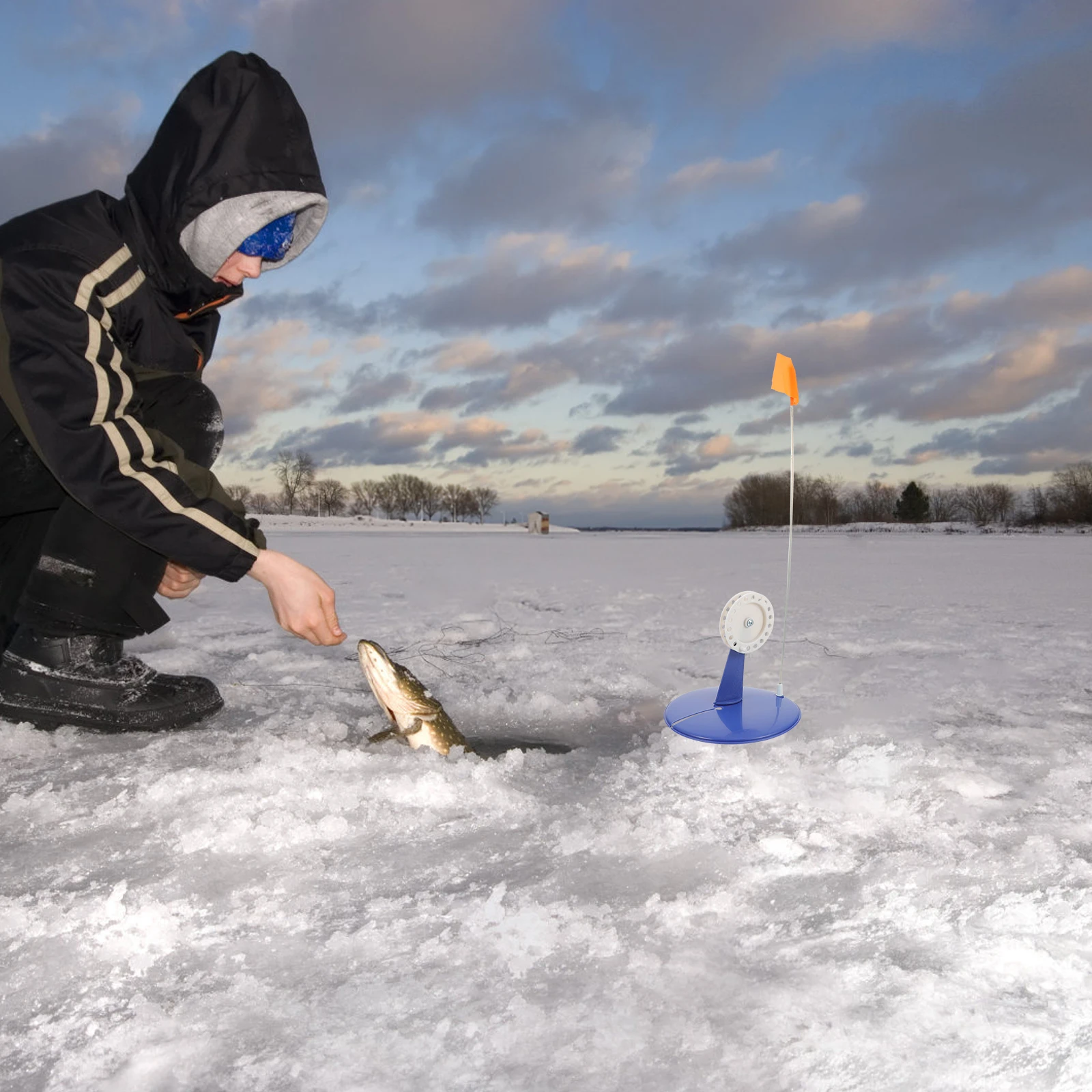 

Premium Ice Flag Strong Durable Tip-Up Angler Portable Winter Accessory Convenient Outdoor Angling Tool Professional Tip-Up