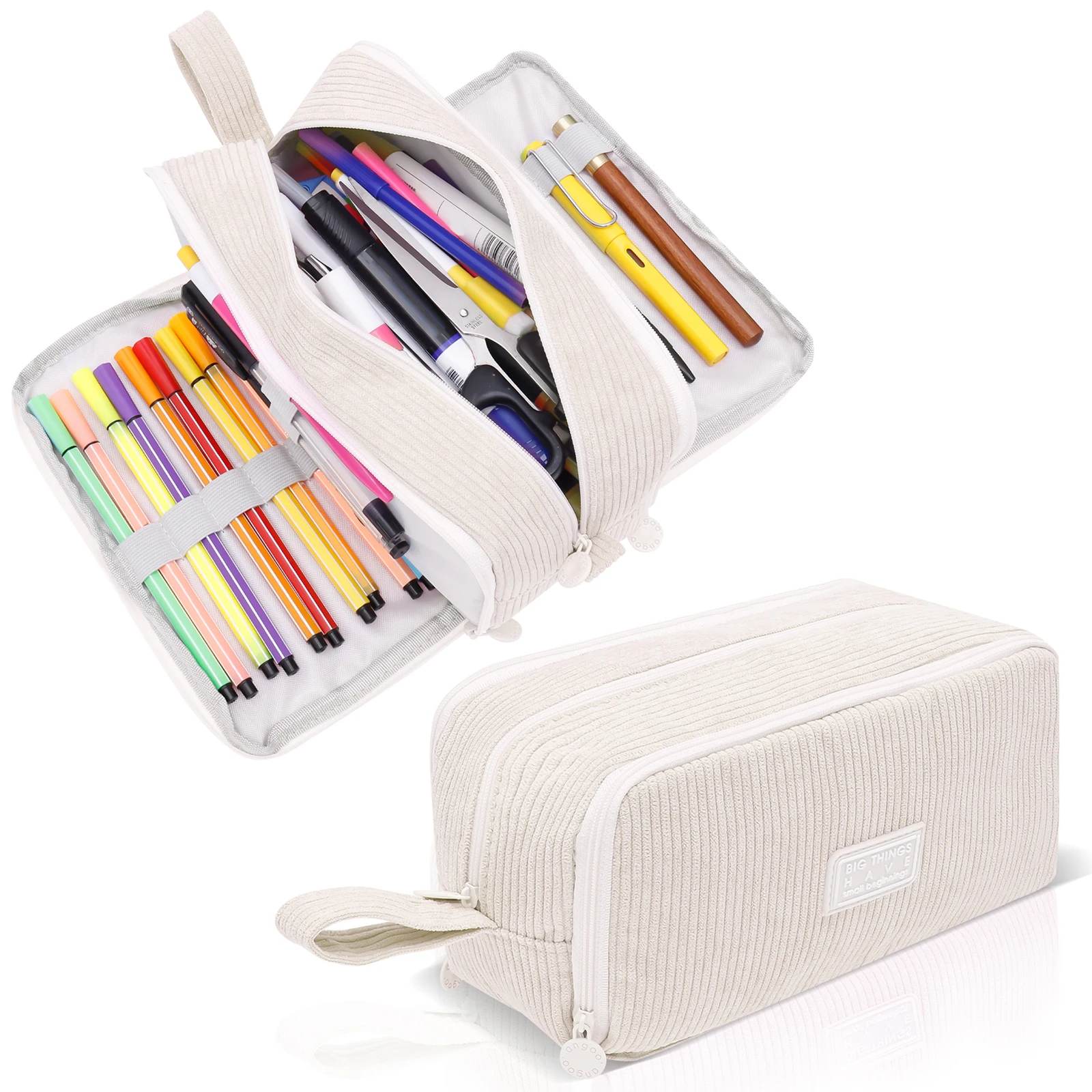 

Пенал большой емкости, ручная сумка для ручек, органайзер, косметические портативные школьные канцелярские принадлежности, подарки