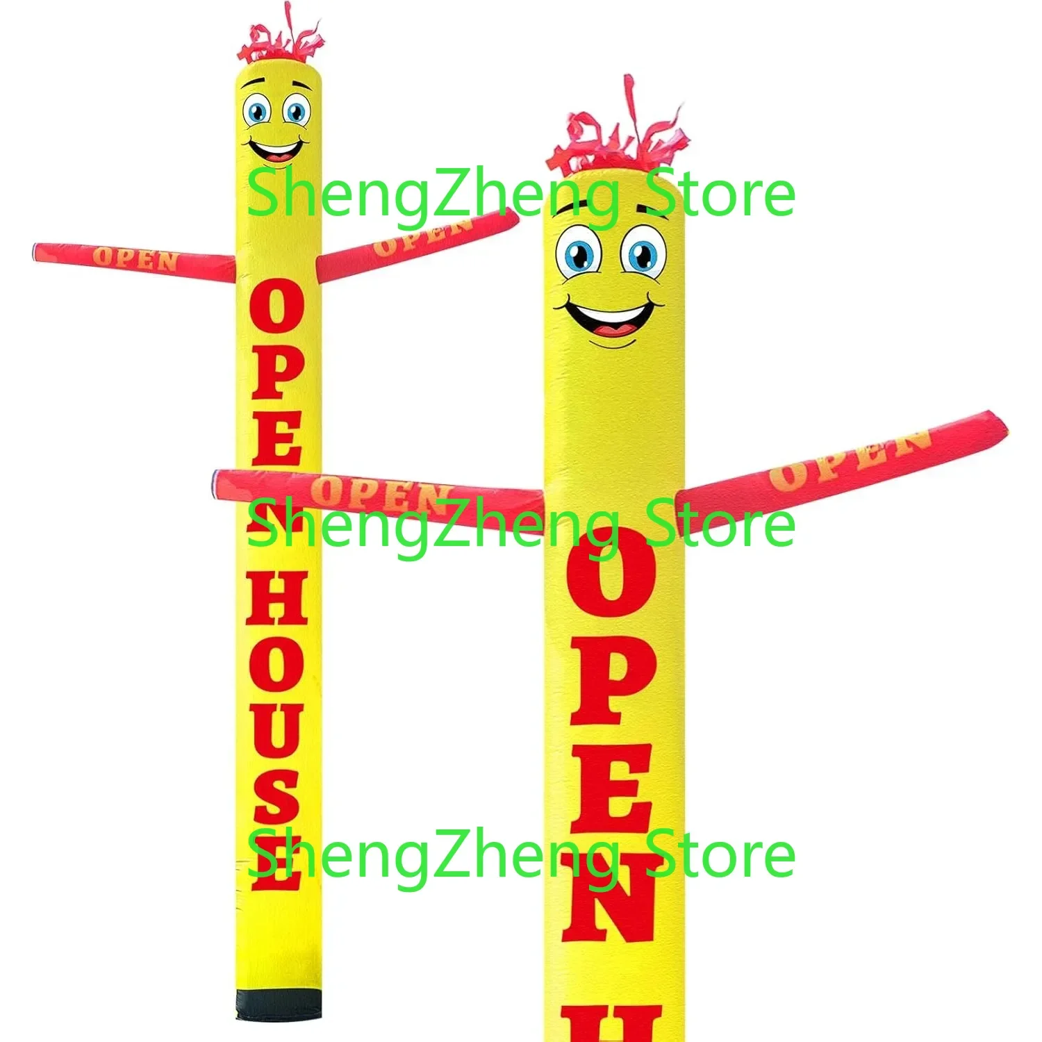 1Pcs 20ft Tall Open House Inflatable Tube Man Blow up Air Powered Waving Puppet Flailing Wacky Inflatable  (without Blower)