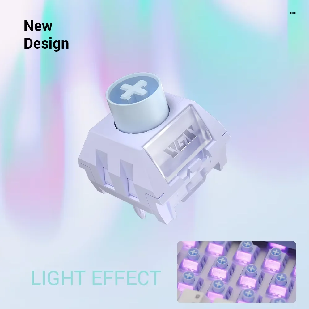 Kailh BOX Aurora ICE Cream Pro Switches 5Pin Linear Switch All POM Custom Mechanical Keyboard Gaming Switch RGB Fine lubrication
