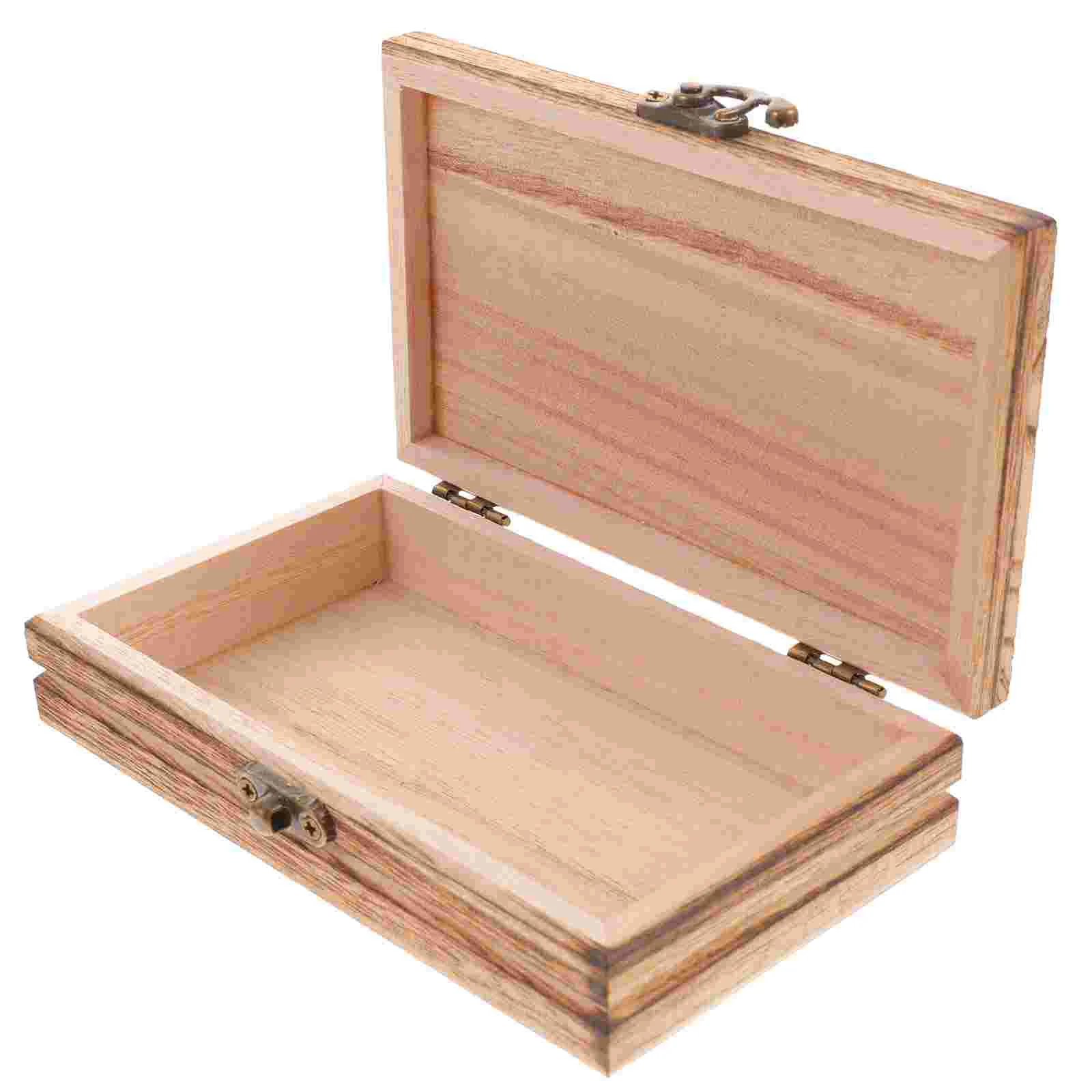 Storage Box Jewelry Wood Case Glasses Memory Boxes for Keepsakes Bamboo Organizer Container