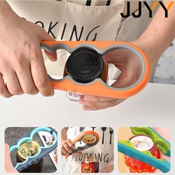 JJYY Multi-functional 4-in-1 Can and Jar Lid Screwer Non-slip Twist Bottle Opener Multifunctional Can and Jar Opener Kitchenware