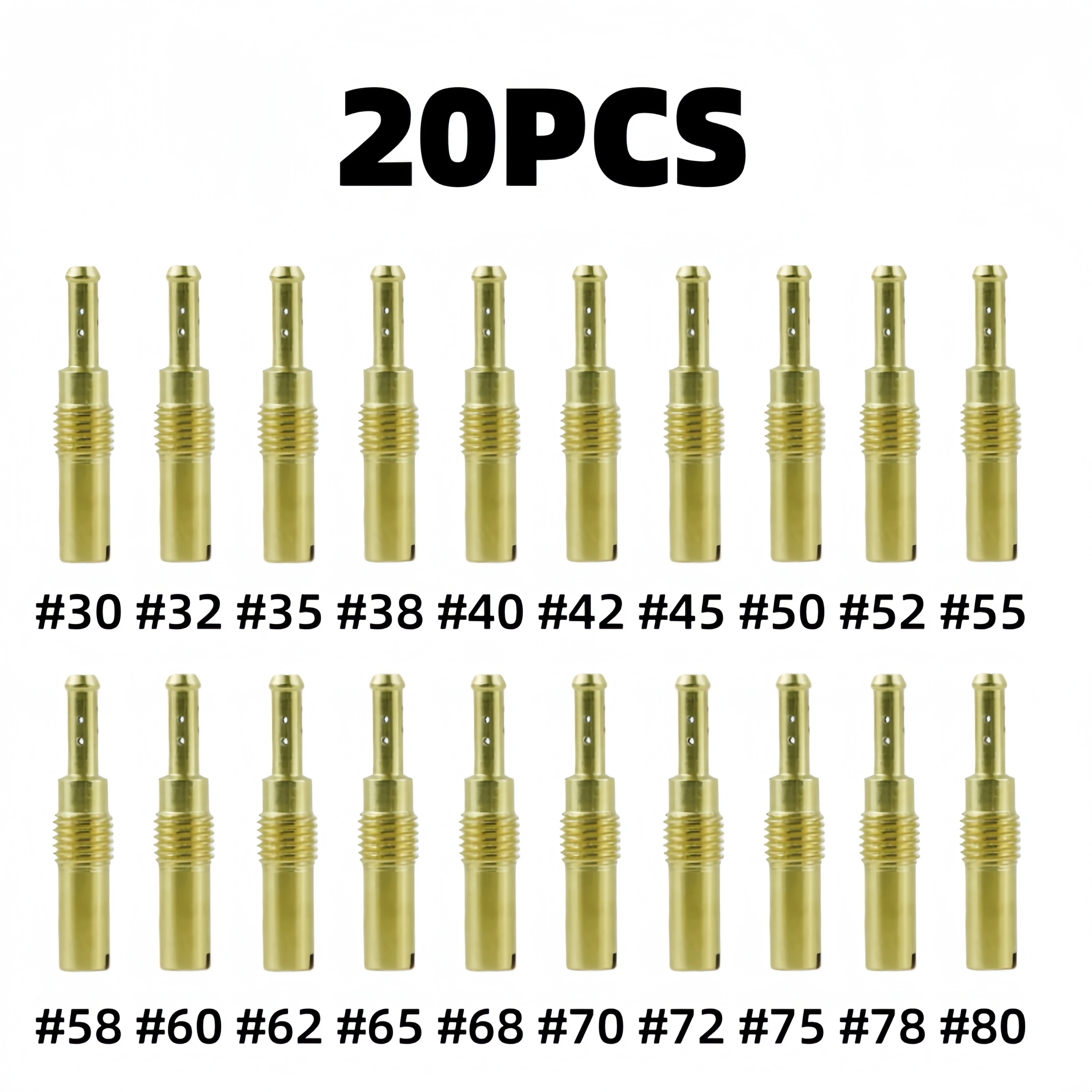 20PCS Slow Pilot Jet Kit For Keihin Nibbi Carburetors N424-21 Fits PE PWK FCR-MX PJ Series Carburetors