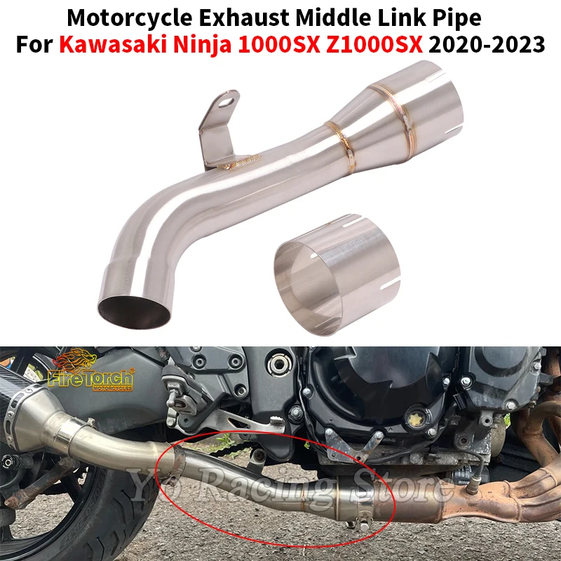 

Slip On For Kawasaki Ninja 1000SX Z1000SX Z1000 SX 2020 2021 2022 2023 Motorcycle Exhaust Muffler System Middle Mid Link Pipe
