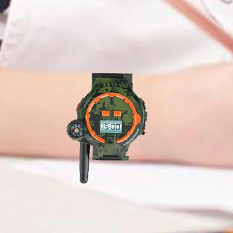 Walkie Talkie Watch Automatic Sleep Interactive Interphone Toy Green Walkie Talkies Watch For Park Travel Camping Adventures