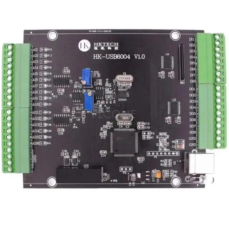 وحدة الحصول على البيانات USB DAQ 16 مدخلًا تناظريًا 16 بت 16AD 8DI 8DO لأمثال LabVIEW Win10 Linux