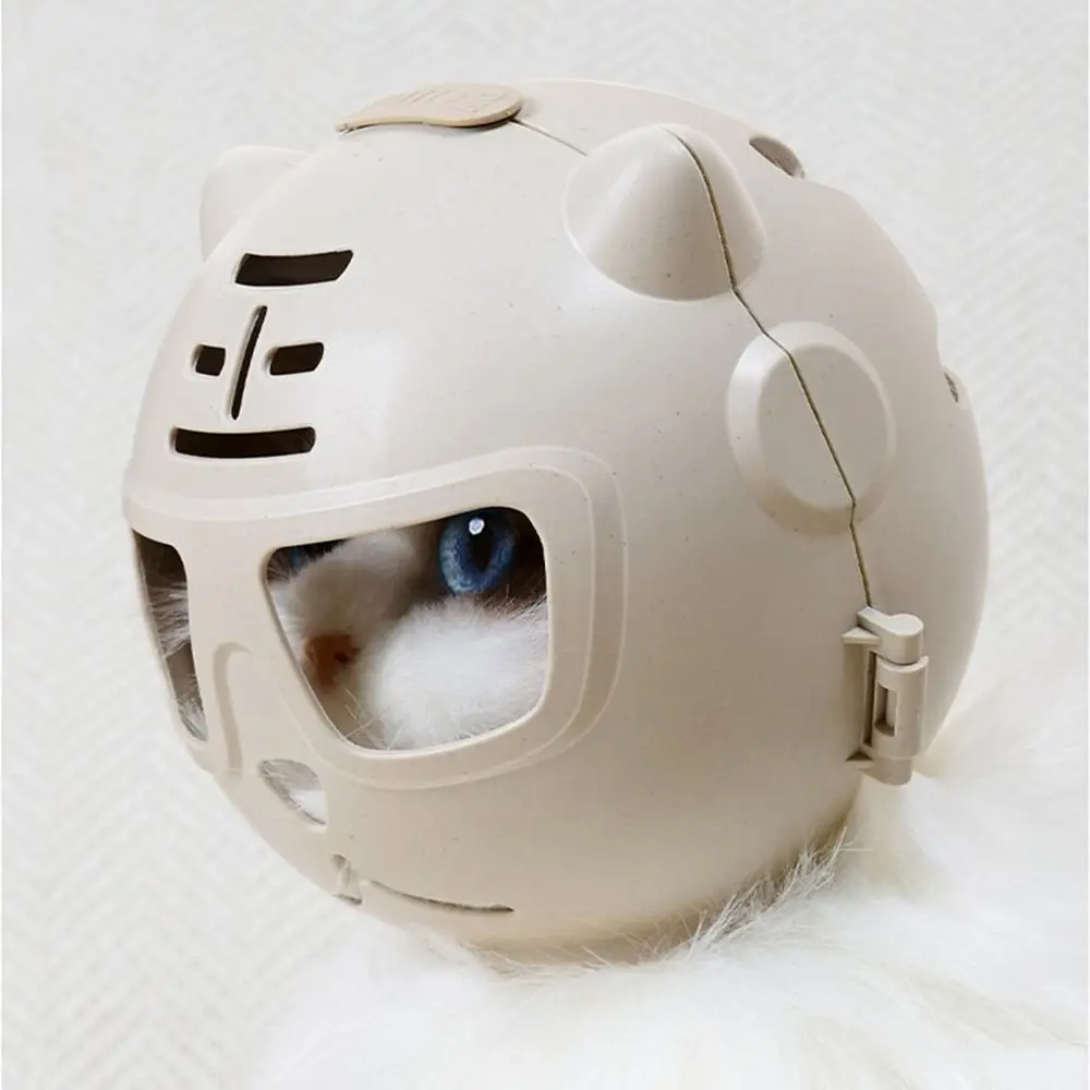 

Transparent Cat Bubble Muzzle Breathable Anti-Bite Pet Space Hood Clear Visibility Anti-Scratch Cat Astronaut Helmet