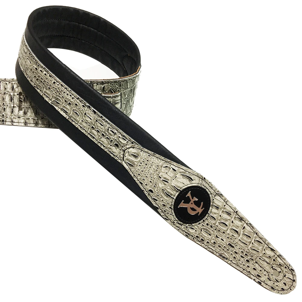 Crocodile Pattern Guitar Strap, Adjustable Length Rock Style Guitar Strap for Acoustic Guitar, Electric Guitar, Bass,Performance