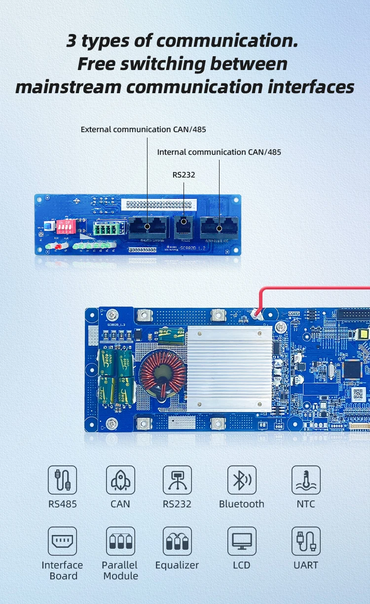 XJ 12v/21v/100a Li-ion/Li-polymer Battery Protection Circuit Board 14s/48v BMS-High-Efficiency LMO Ternary Lithium Charger