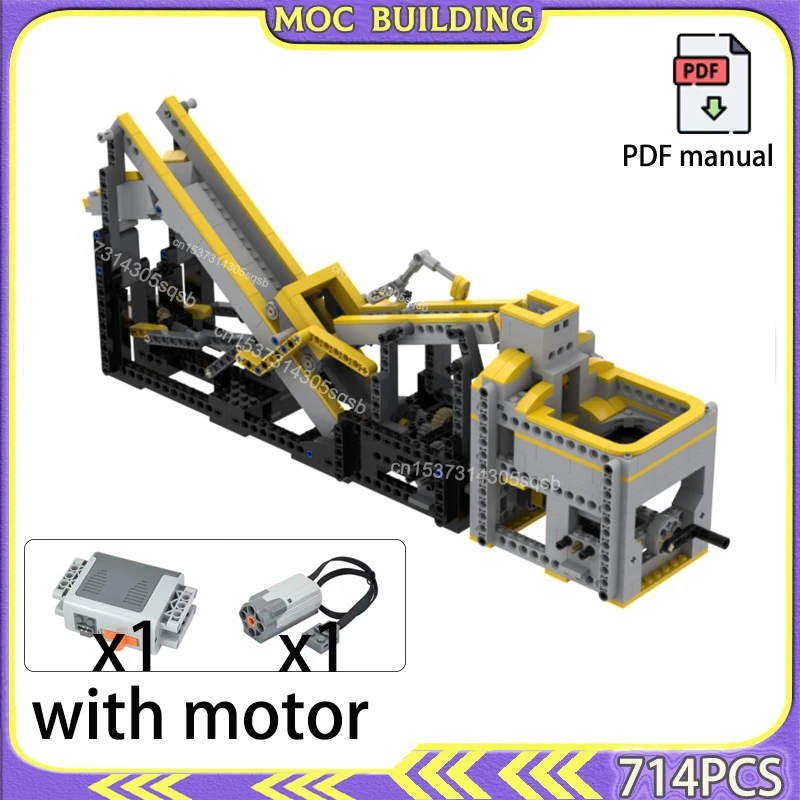 GBC Lever Slide Ball Factory MOC Buidling Block GBC Module Machine Motor Technology Bricks Great Ball Contraption Toys Gifts