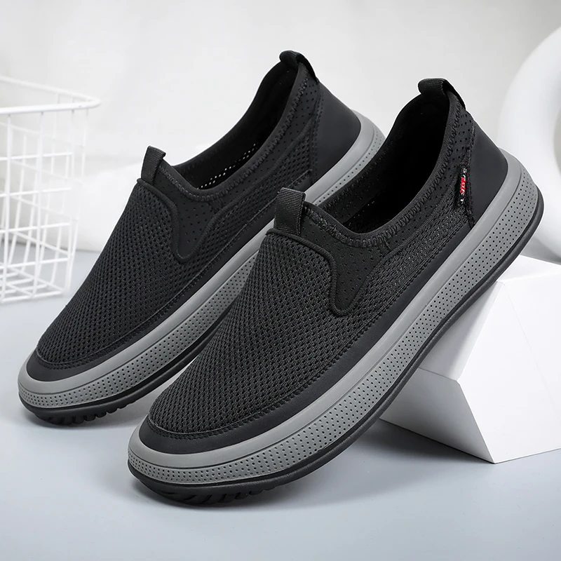 Men Casual Sneakers Summer Breathable Sports Shoes Lightweight Outdoor Mesh Mans Sneaker Slip-on Walking Male Footwear New Sale